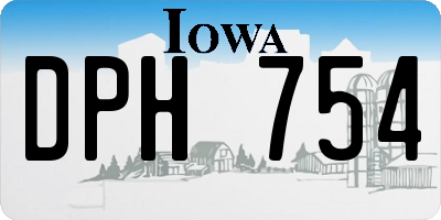IA license plate DPH754
