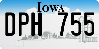 IA license plate DPH755