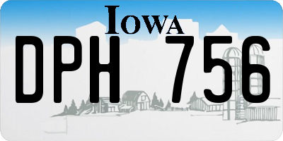 IA license plate DPH756
