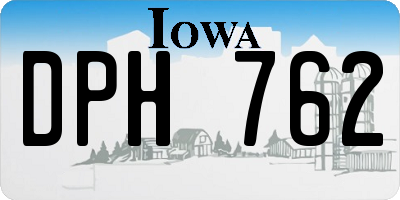 IA license plate DPH762