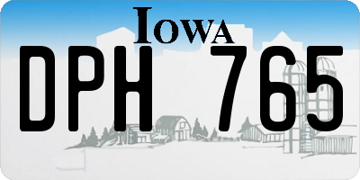 IA license plate DPH765