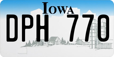IA license plate DPH770