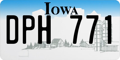 IA license plate DPH771