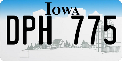 IA license plate DPH775