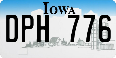 IA license plate DPH776