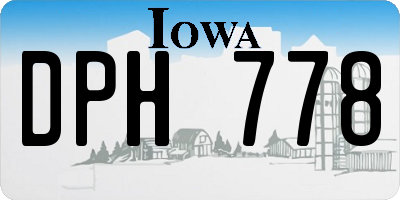IA license plate DPH778