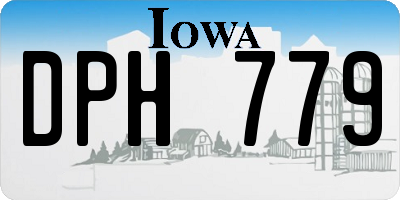 IA license plate DPH779