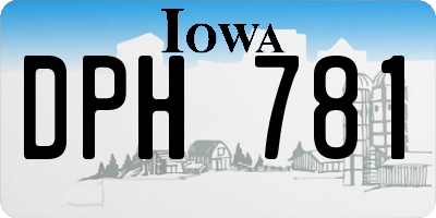 IA license plate DPH781