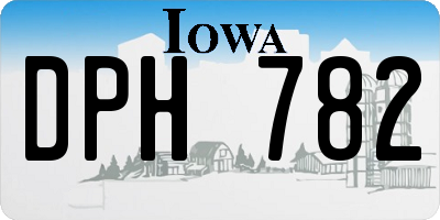 IA license plate DPH782