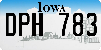 IA license plate DPH783