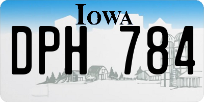 IA license plate DPH784
