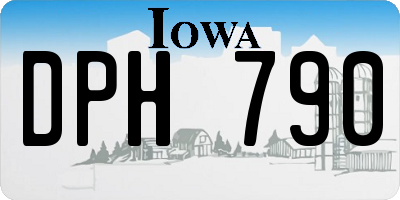 IA license plate DPH790