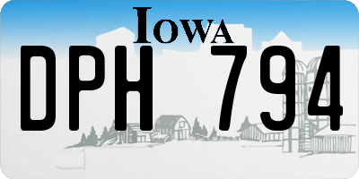 IA license plate DPH794
