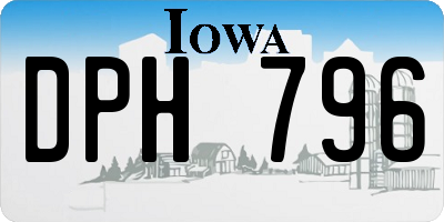 IA license plate DPH796