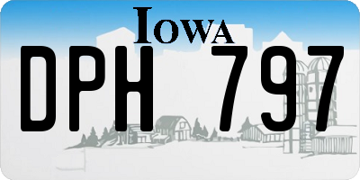 IA license plate DPH797