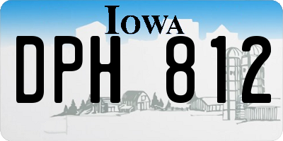 IA license plate DPH812