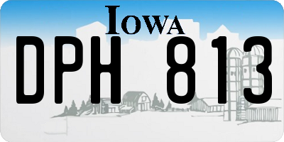 IA license plate DPH813