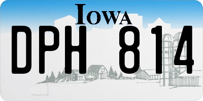 IA license plate DPH814