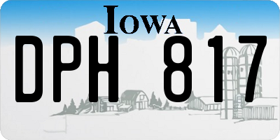 IA license plate DPH817
