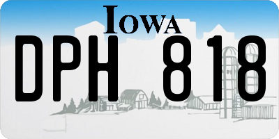IA license plate DPH818