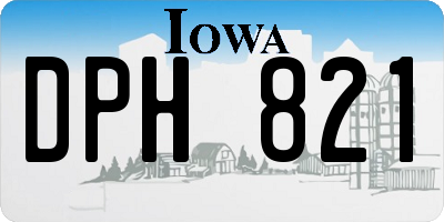 IA license plate DPH821