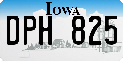 IA license plate DPH825