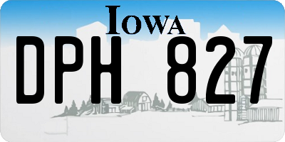 IA license plate DPH827