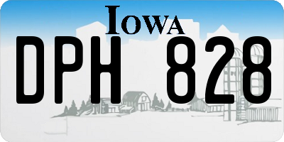 IA license plate DPH828