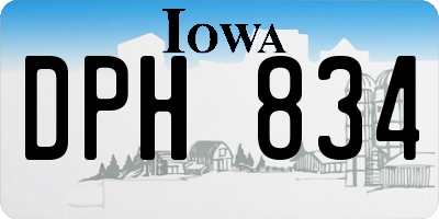 IA license plate DPH834