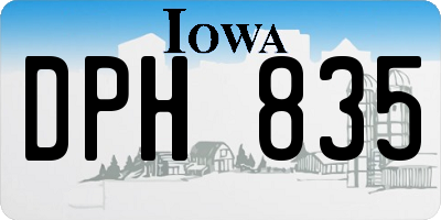 IA license plate DPH835