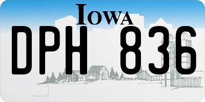 IA license plate DPH836