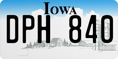 IA license plate DPH840