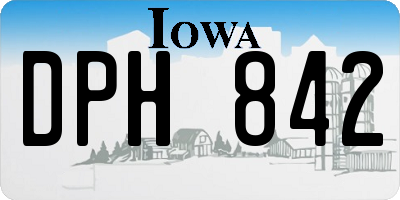 IA license plate DPH842