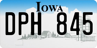 IA license plate DPH845