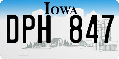 IA license plate DPH847