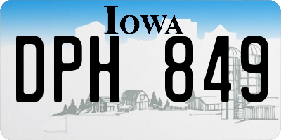IA license plate DPH849
