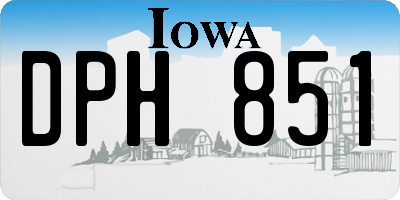 IA license plate DPH851
