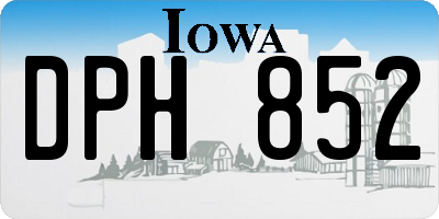 IA license plate DPH852