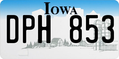 IA license plate DPH853