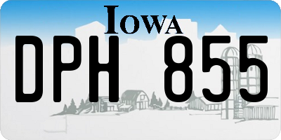 IA license plate DPH855