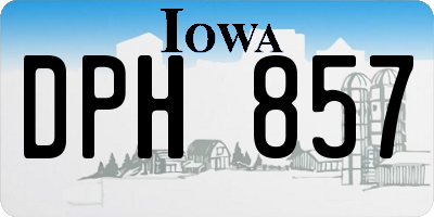 IA license plate DPH857