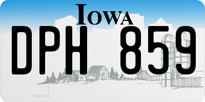 IA license plate DPH859