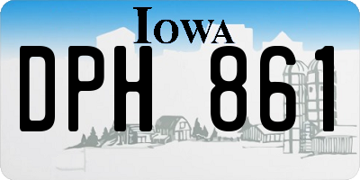 IA license plate DPH861