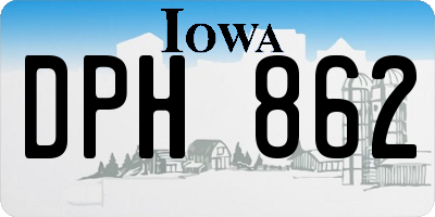 IA license plate DPH862