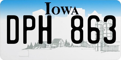 IA license plate DPH863
