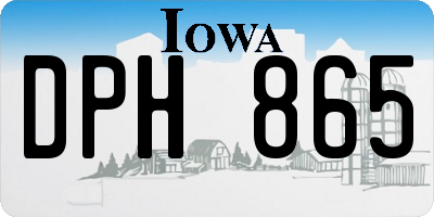 IA license plate DPH865