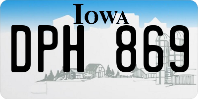 IA license plate DPH869