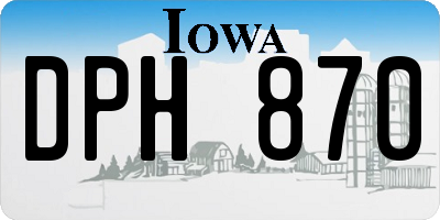 IA license plate DPH870