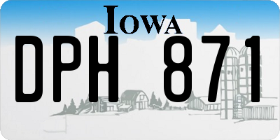 IA license plate DPH871