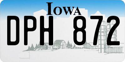 IA license plate DPH872
